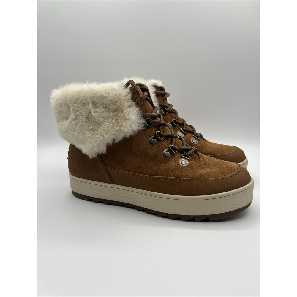 Koolaburra By UGG‎ Women's Size 8 Tynee Lace-Up Fashion Noot Chestnut